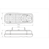 комплект LED стопове за камион трактор ремарке универсални с кабели 12V/24V